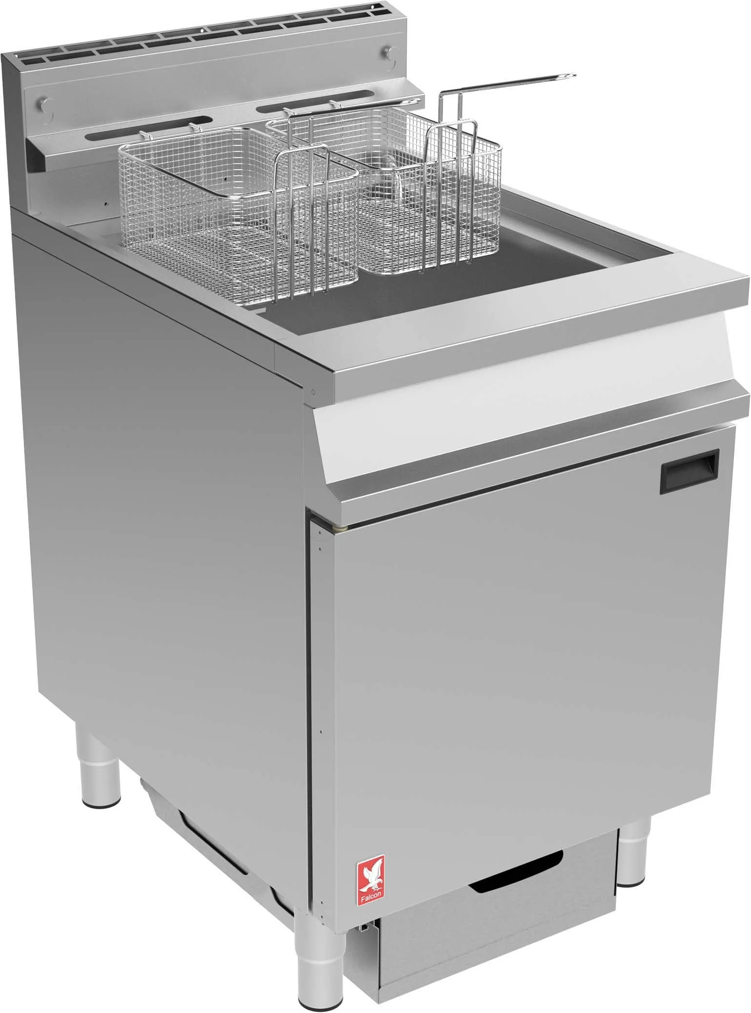 Falcon Dominator Plus G3860F Natural Gas/LPG Single pan, twin basket fryer with filtration