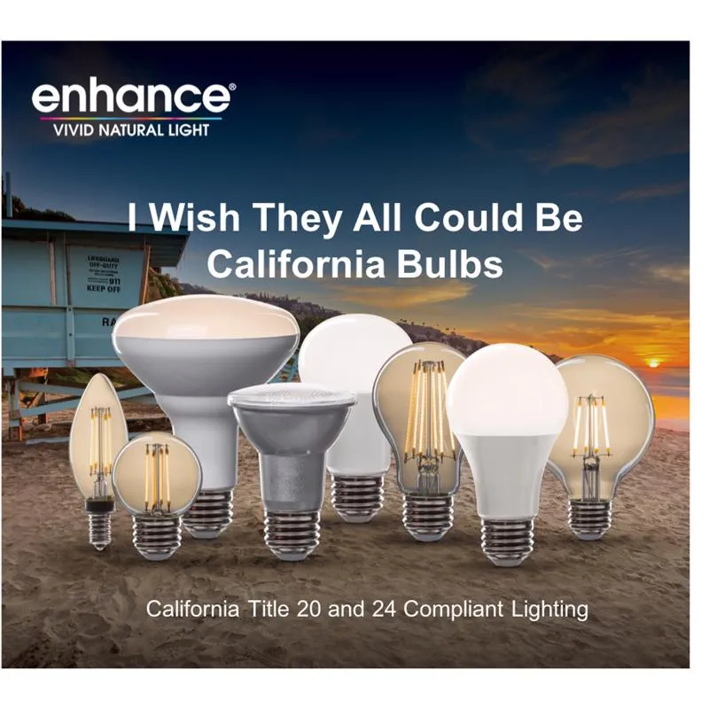 Feit Enhance CA10 (Flame Tip) E12 (Candelabra) Filament LED Bulb Daylight 60 Watt Equivalence 2 pk