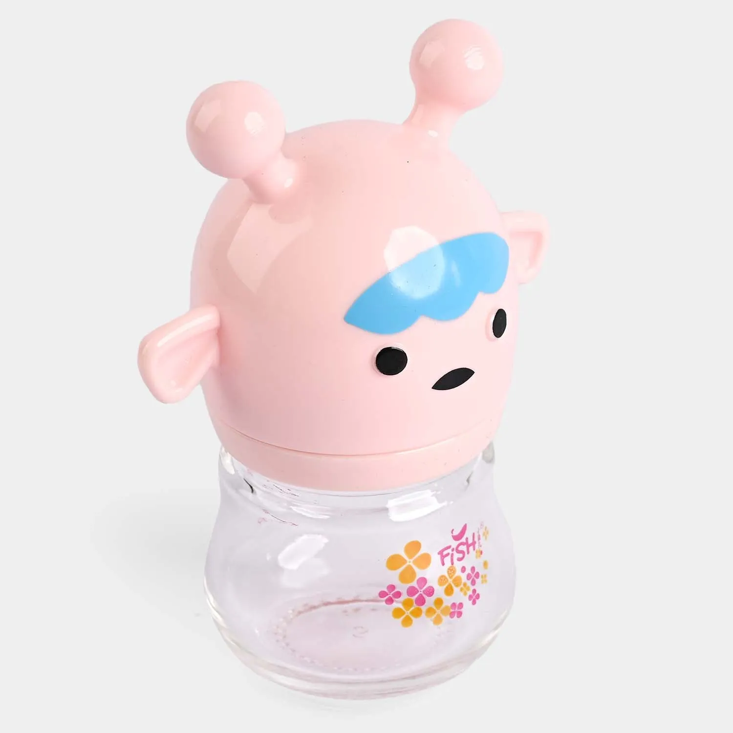 Fish Baby Glass Feeding Bottle 80Ml | Pink