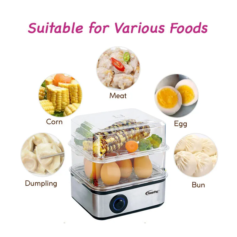 Food steamer 2.5L Multifunction 2 Tier Steamer (PPS706)