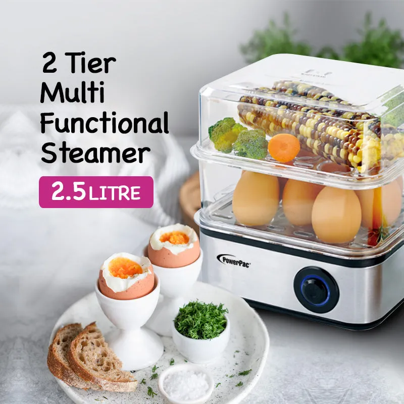 Food steamer 2.5L Multifunction 2 Tier Steamer (PPS706)