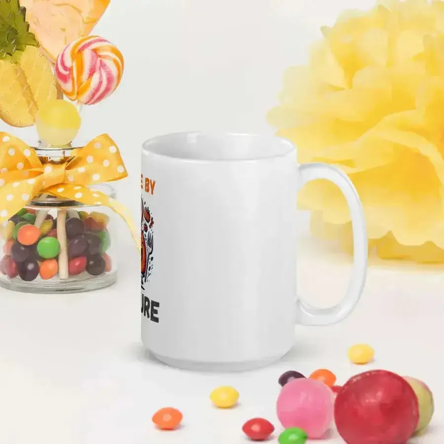 Foody by nature white glossy mug