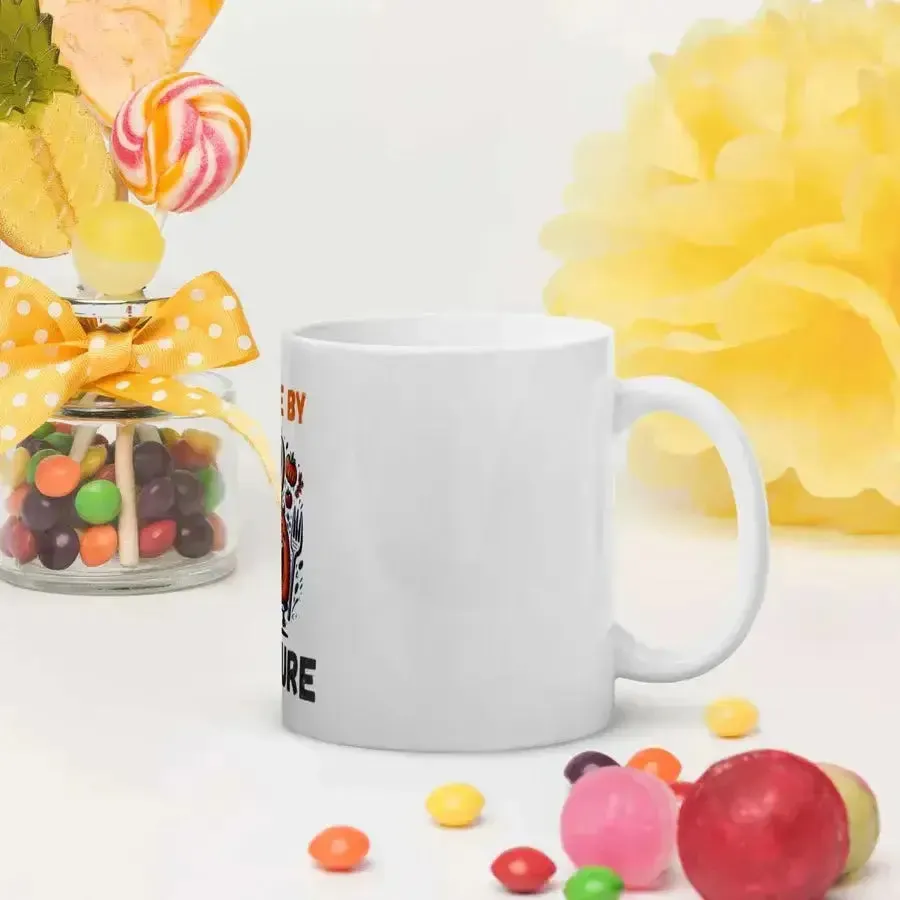 Foody by nature white glossy mug