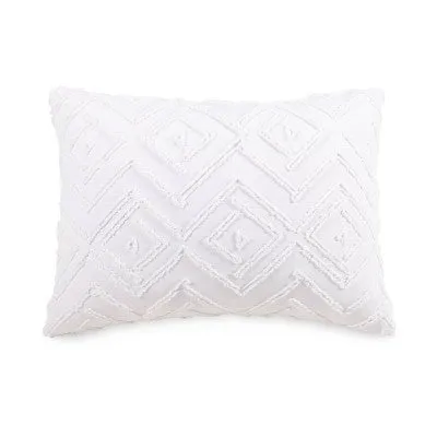 Full/Queen Teen Diamond Clip Dot Comforter Set White - Makers Collective