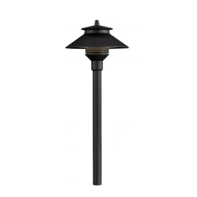 FX Luminaire - PLLED20W12RFB - PL Path Light 12" Riser Aluminum Flat Black Finish 1.6W 2700K LED