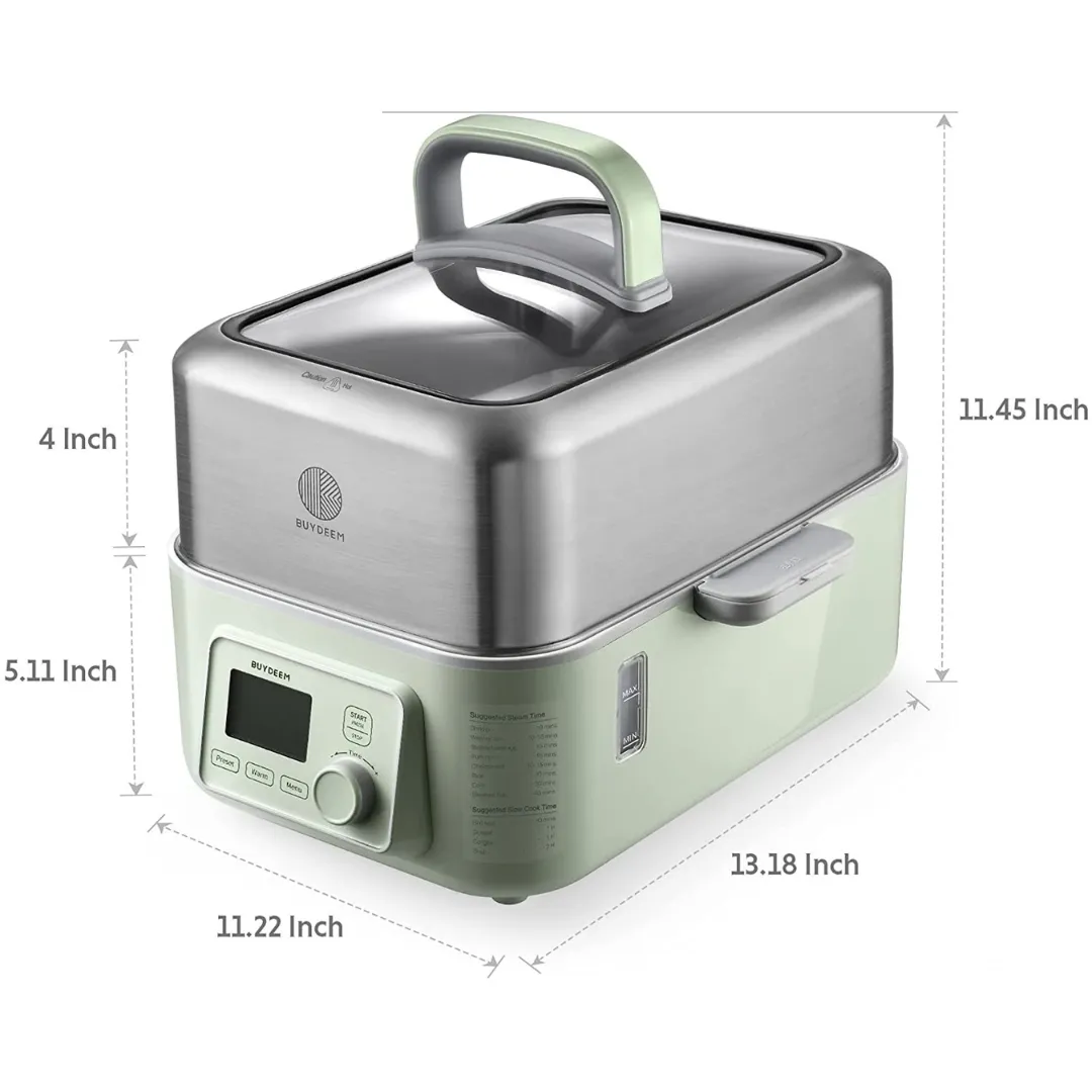 G563 Electric Food Steamer 5QT (Stew Pots Included)