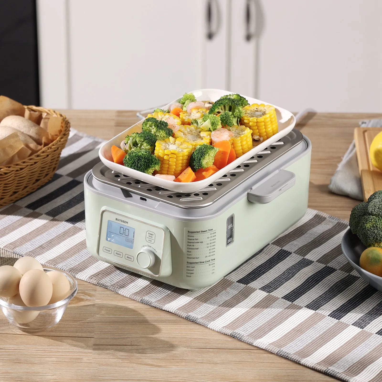 G563 Electric Food Steamer 5QT (Stew Pots Included)