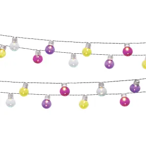 GardenKraft 75100 50 LED Retro Style Globe String Lights / Mains Powered LEDs / Great For Gardens, Patios, Gazebos & Parties / 12.3m Cord Length with 5m Lead Wire / Multi-Coloured Lights