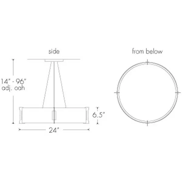 Genesis 11206-24-SM Indoor/Outdoor Stem Mount Pendant By Ultralights Lighting