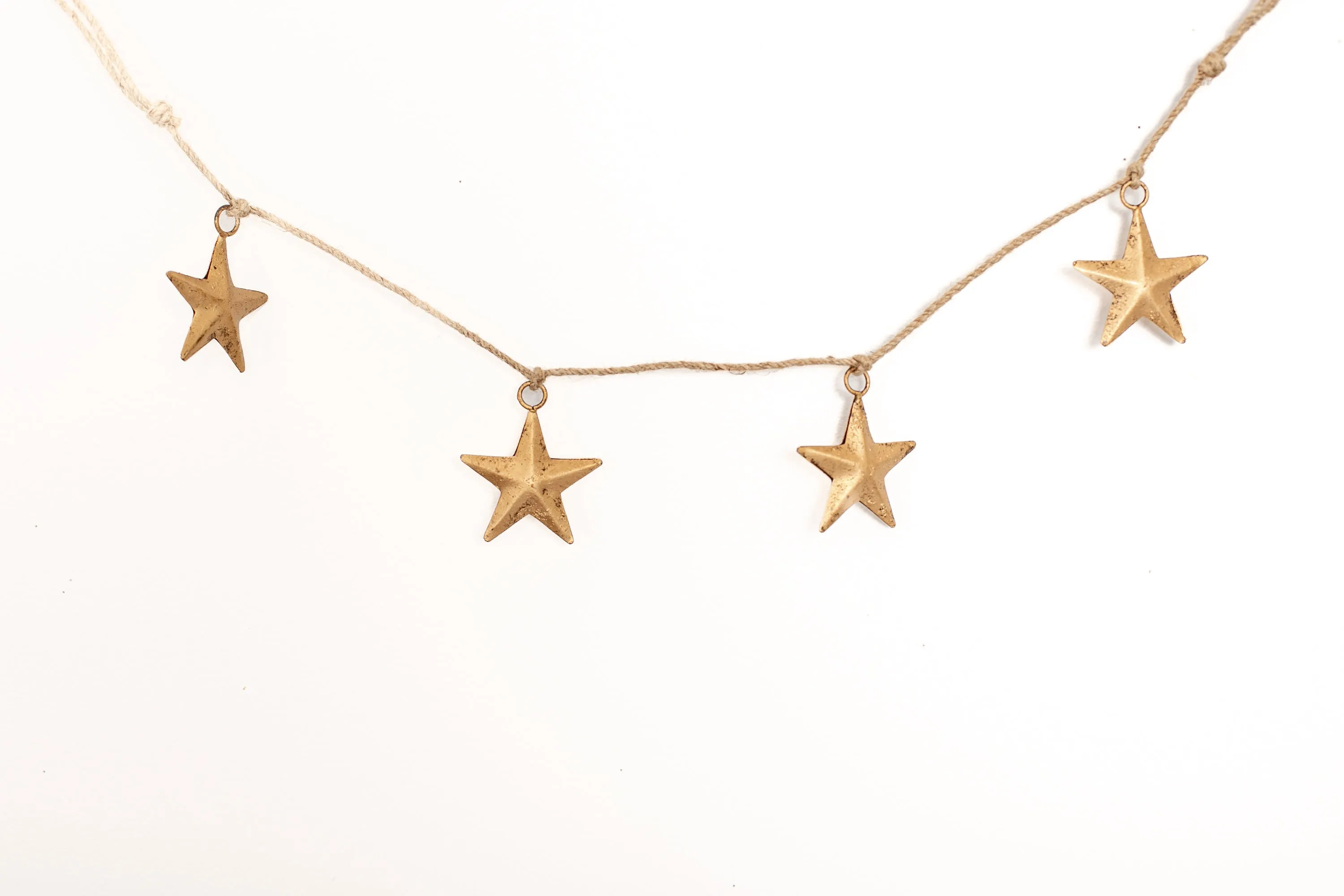 Gold Brass Star Garland