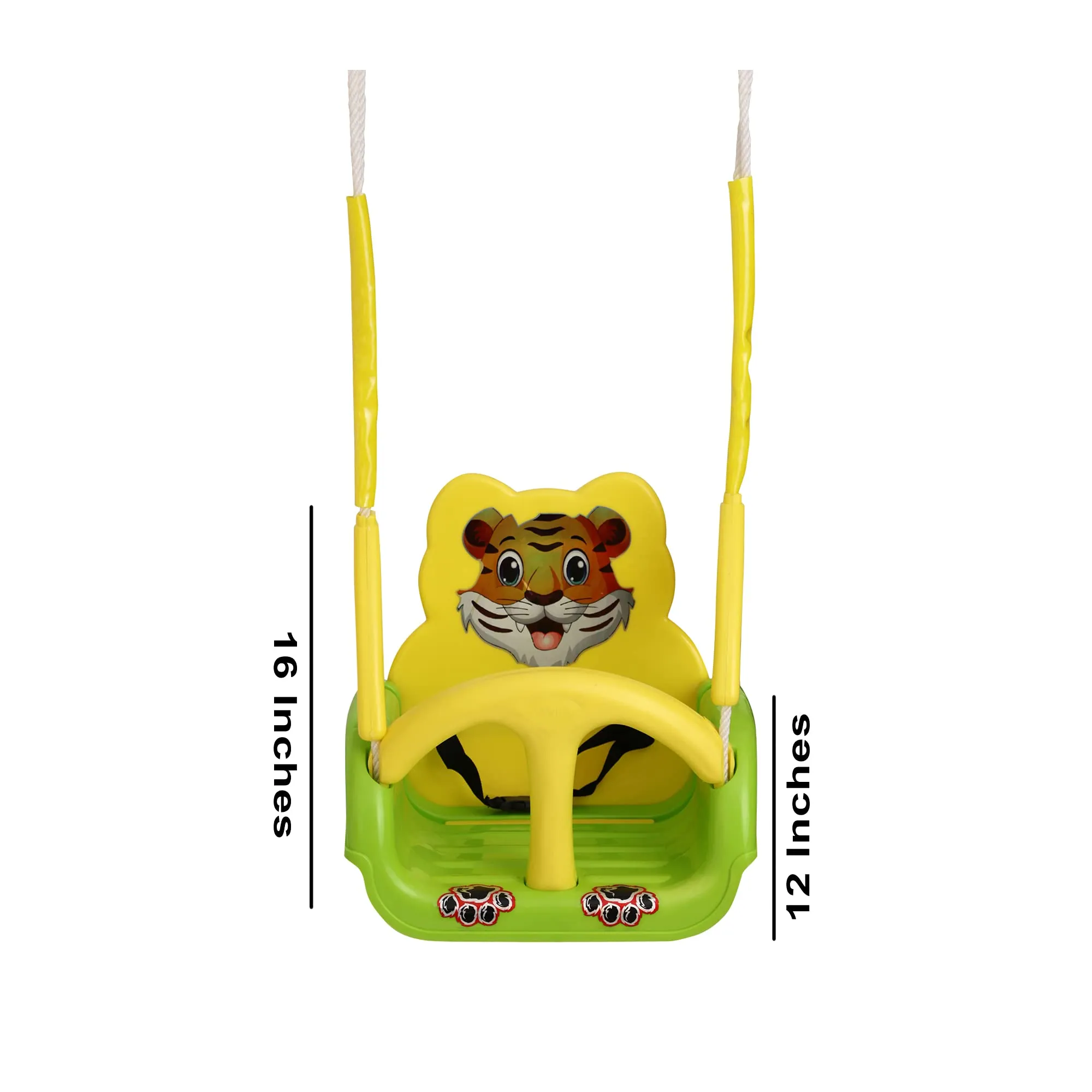 Goyal's Plastic Baby Musical Swing With 4 Stages Multiple Age Settings, 9 Months- 6 Years- (Green), 39 Centimeters