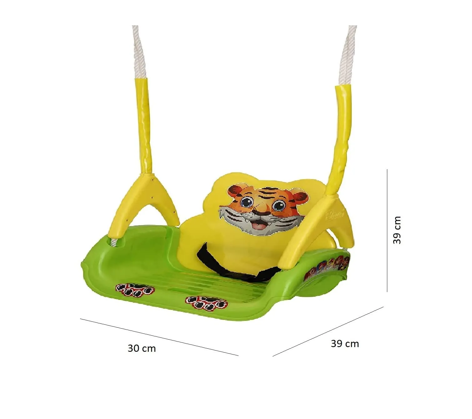 Goyal's Plastic Baby Musical Swing With 4 Stages Multiple Age Settings, 9 Months- 6 Years- (Green), 39 Centimeters