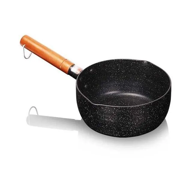 Granite Coating Sauce Pan with Wooden Handle