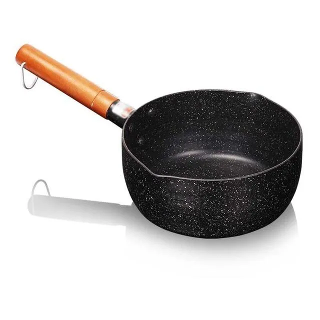 Granite Coating Sauce Pan with Wooden Handle