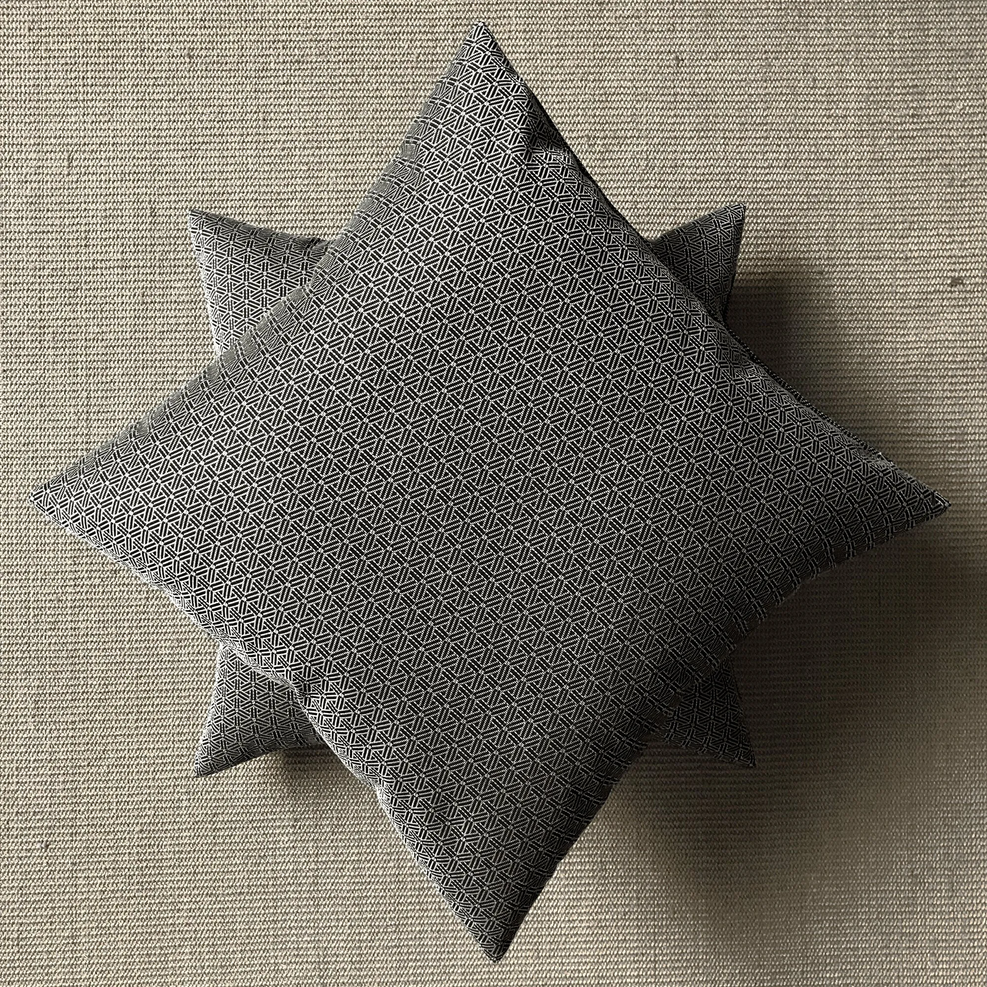 Gray Modern Geometric Throw Pillow Cover 22x22