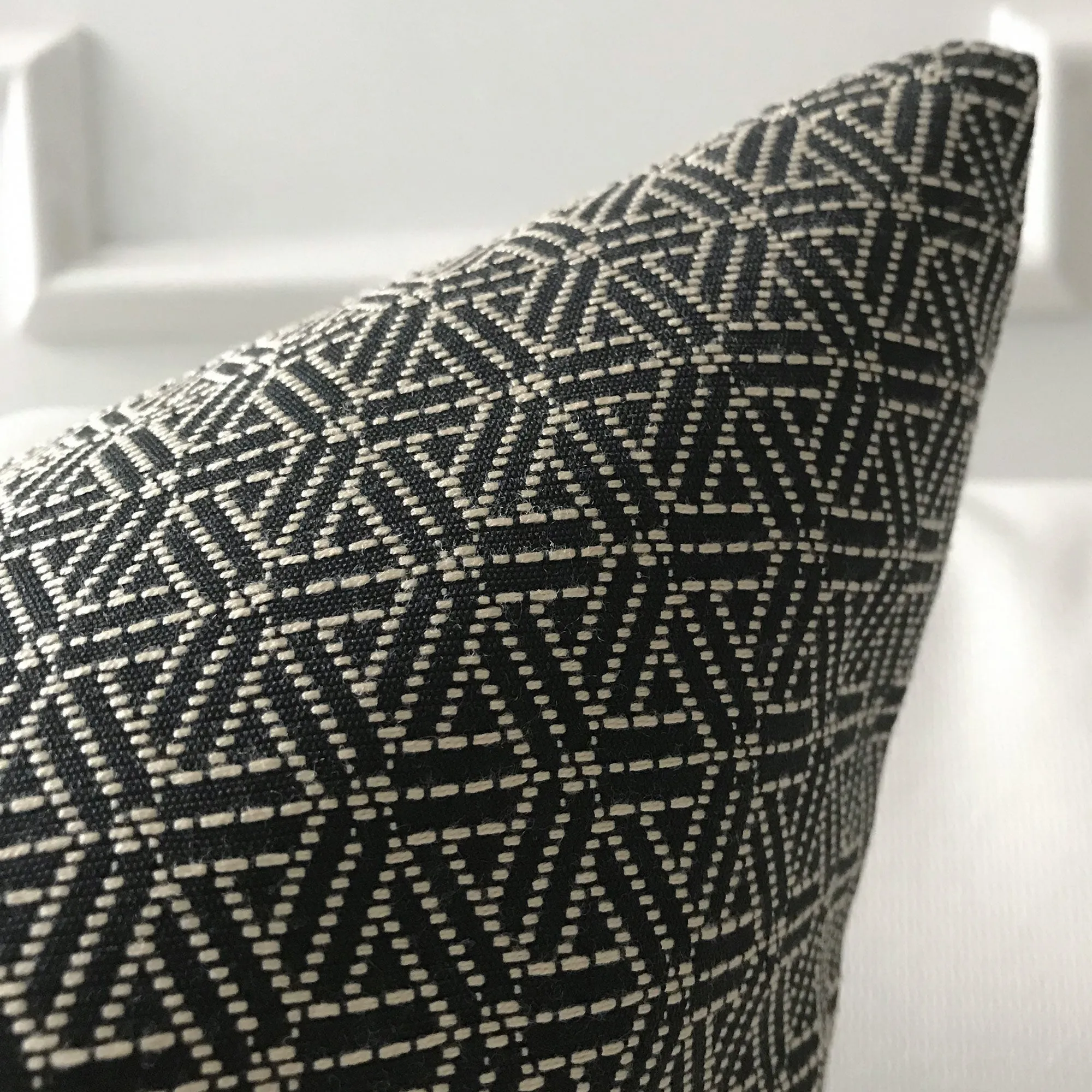 Gray Modern Geometric Throw Pillow Cover 22x22