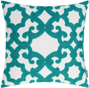 Green Geometric Pillow