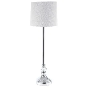 Grey Genoa Chrome Buffet Table Lamp 61cm