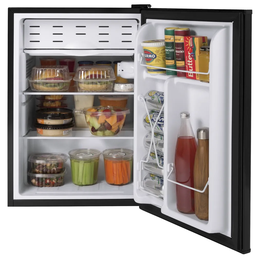 Haier - 2.7-cu ft Freestanding Mini Fridge Freezer Compartment - Black