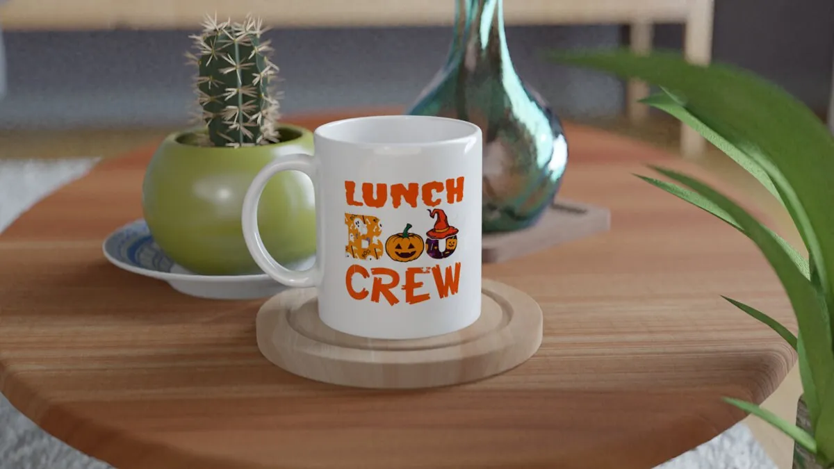 halloween  lunch Boo Crew mug  ,Halloween mug  , Boo Crew mug ,  ceramic halloween mug , Funny crew mug , halloween Gift,