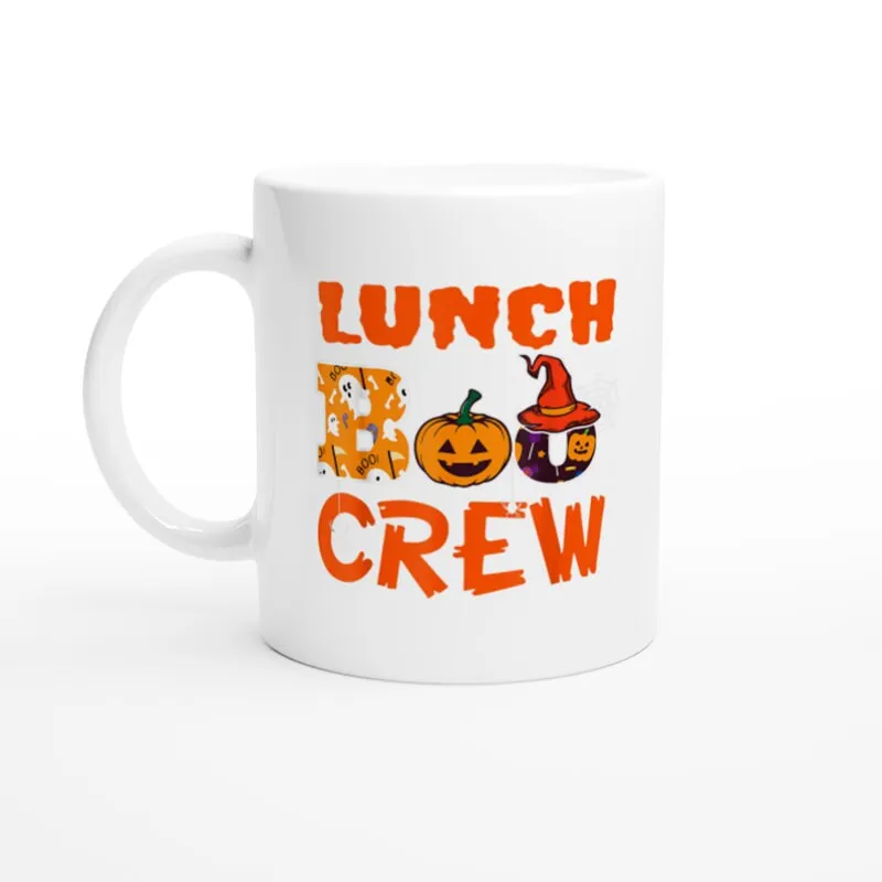 halloween  lunch Boo Crew mug  ,Halloween mug  , Boo Crew mug ,  ceramic halloween mug , Funny crew mug , halloween Gift,