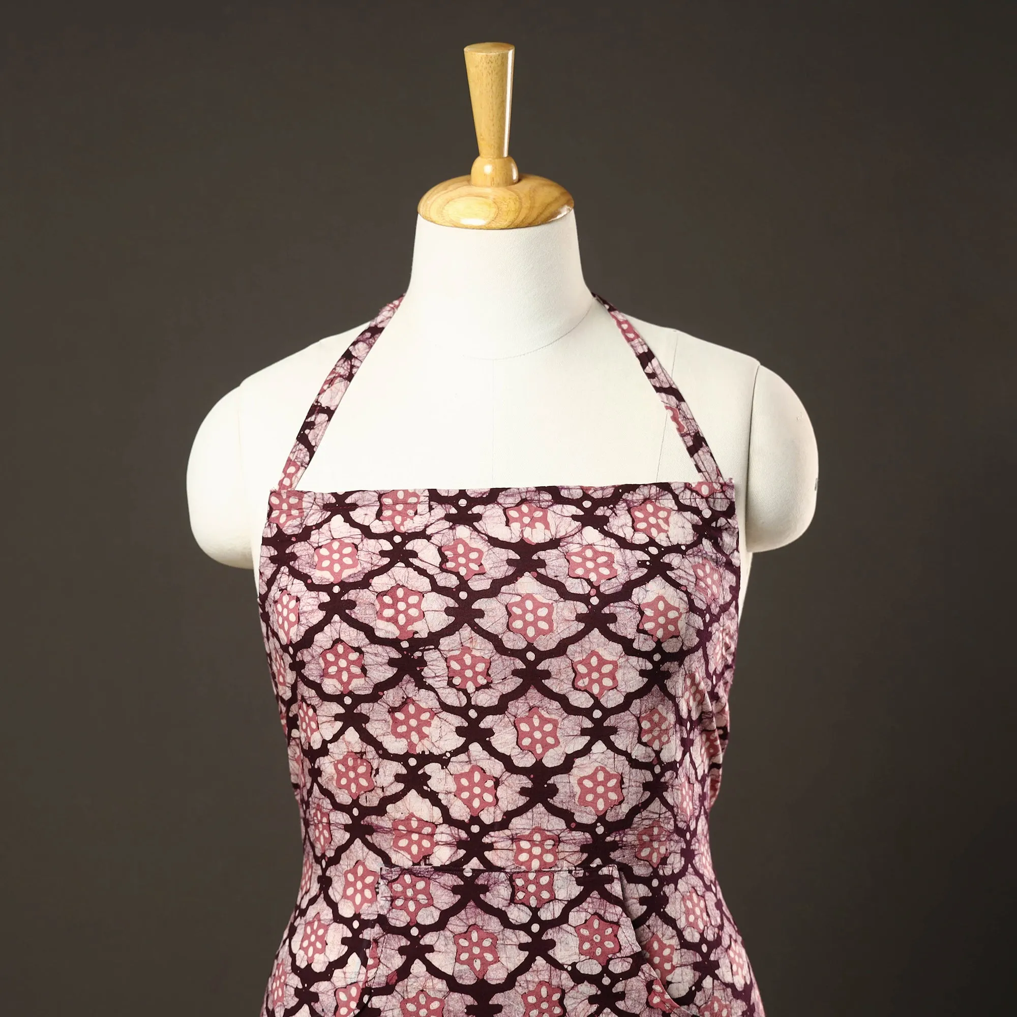 Hand Batik Printed Cotton Apron with Pocket 54