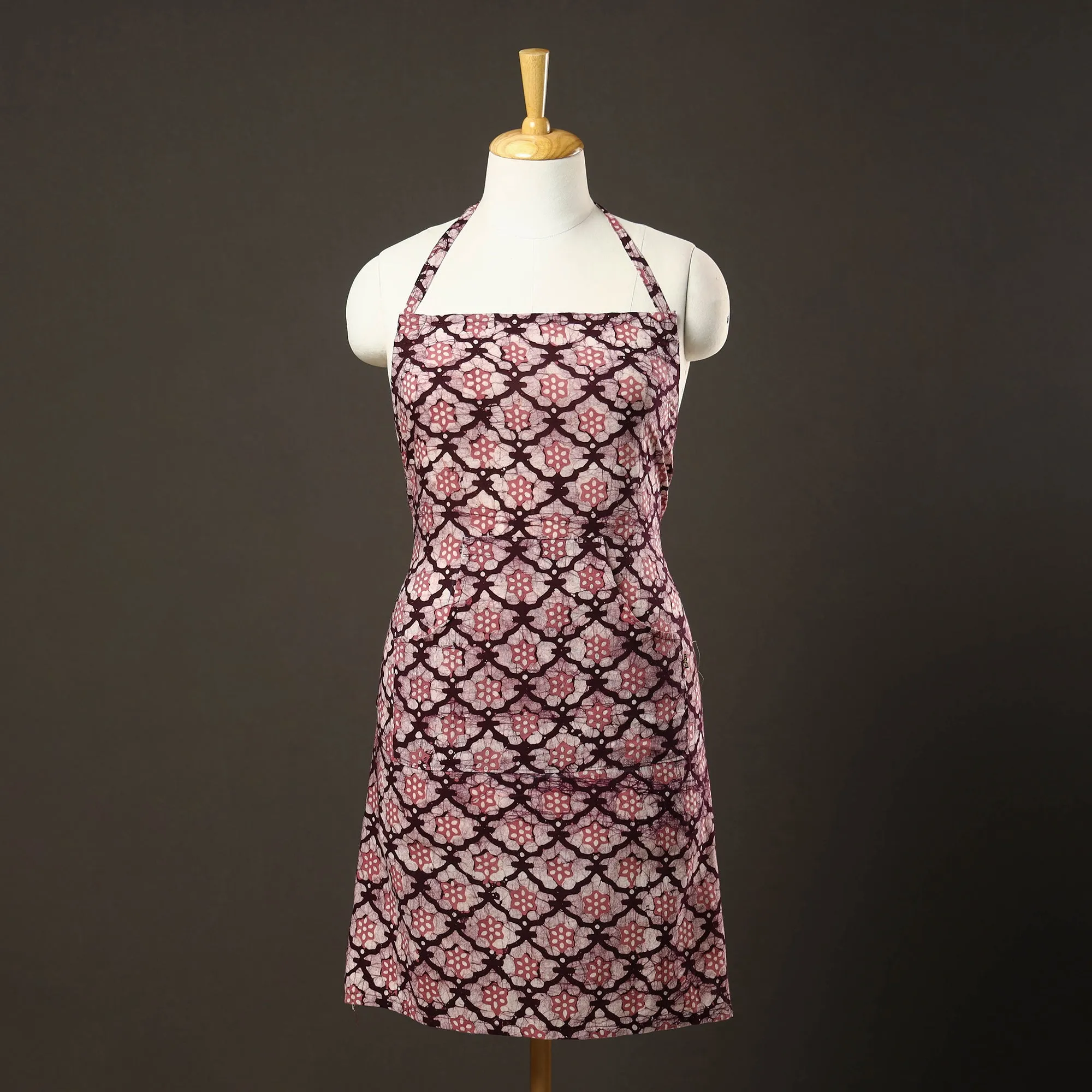 Hand Batik Printed Cotton Apron with Pocket 54