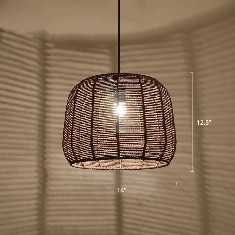 Handmade Hemp Rope Pendant Light for Restaurants