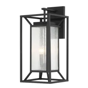 Harbor View 25 in. 4 Lights Outdoor Wall Lantern Black Finish