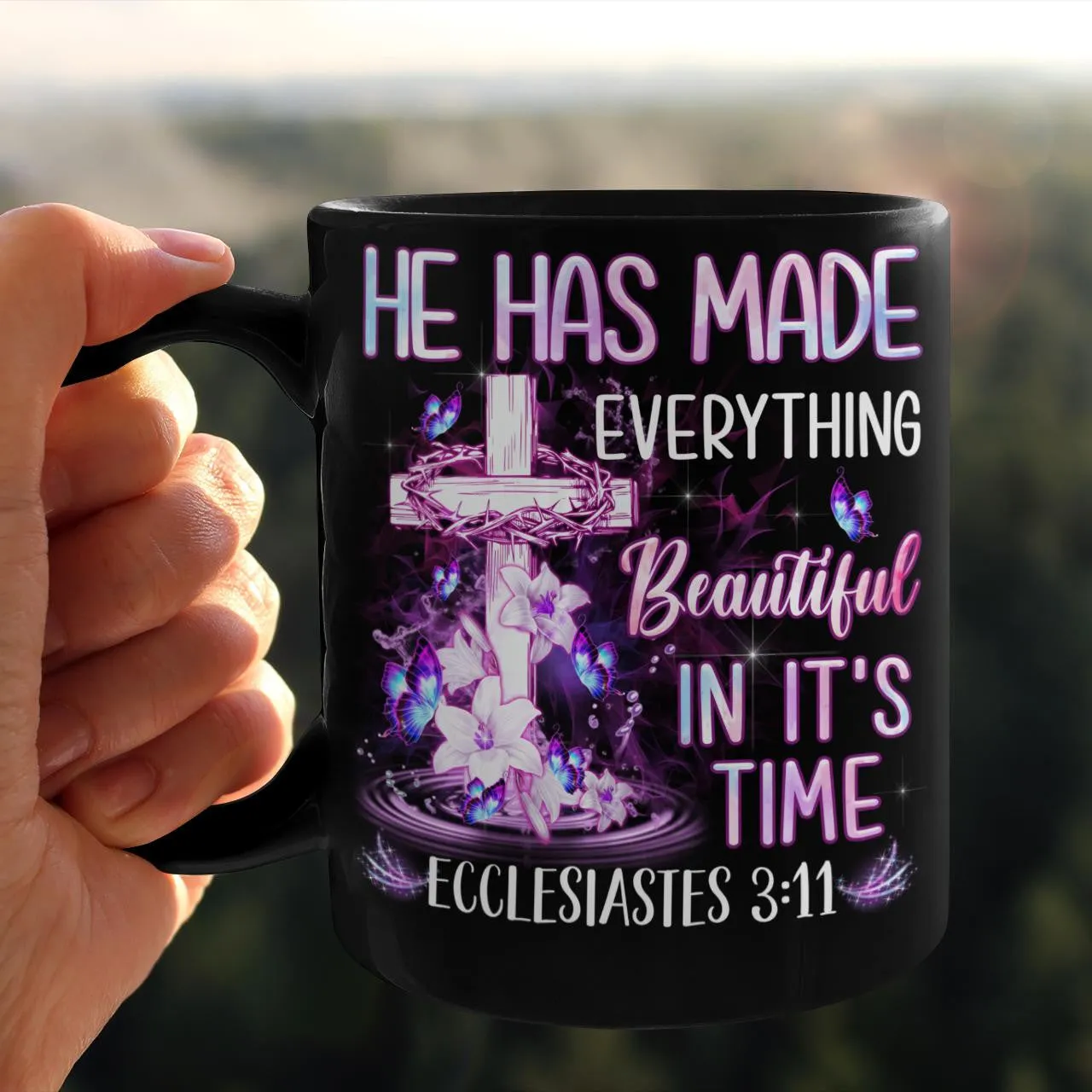 He Has Made Everything Beautiful In It's Time, God Mug, Christian Mug, Jesus Mug, Faith Mug