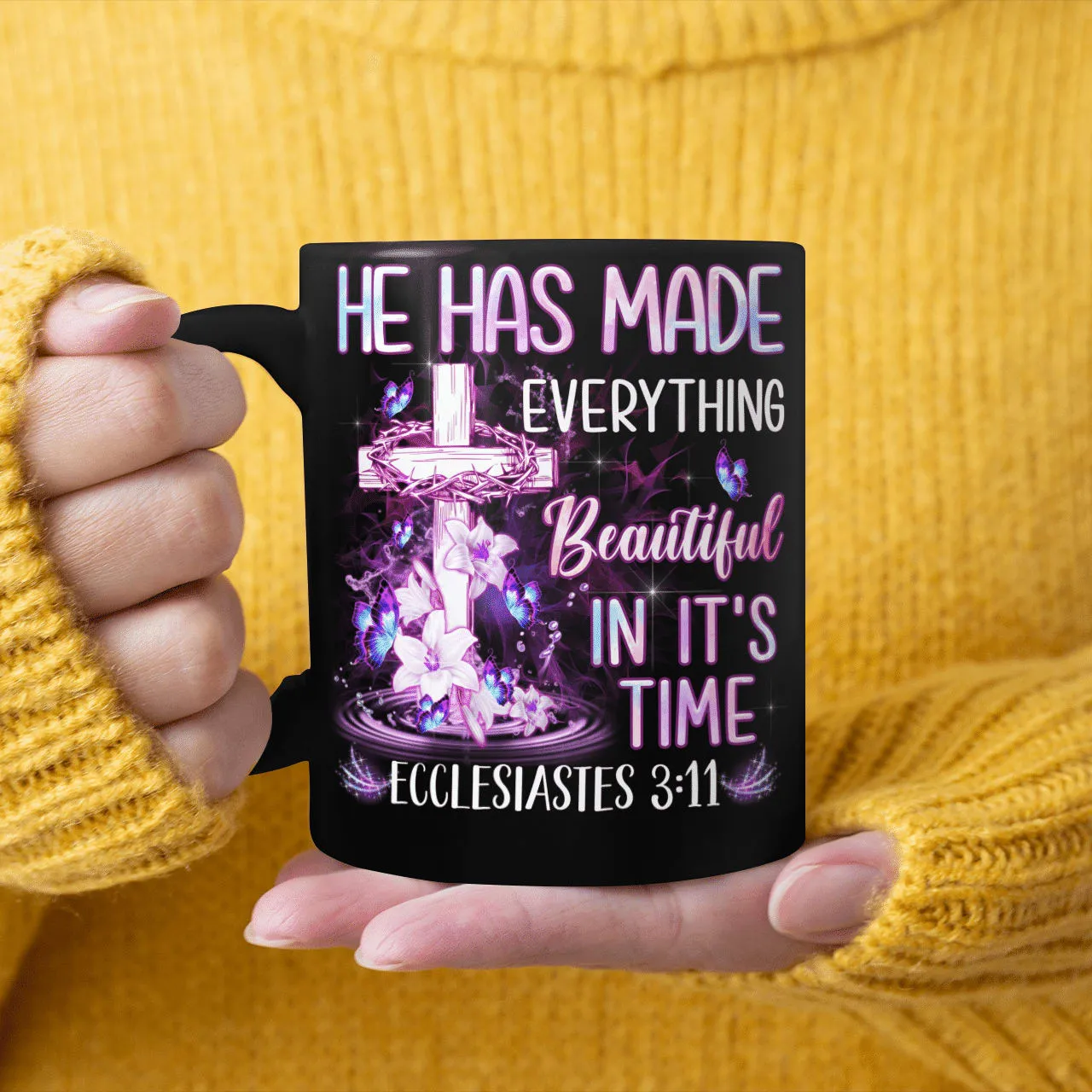 He Has Made Everything Beautiful In It's Time, God Mug, Christian Mug, Jesus Mug, Faith Mug