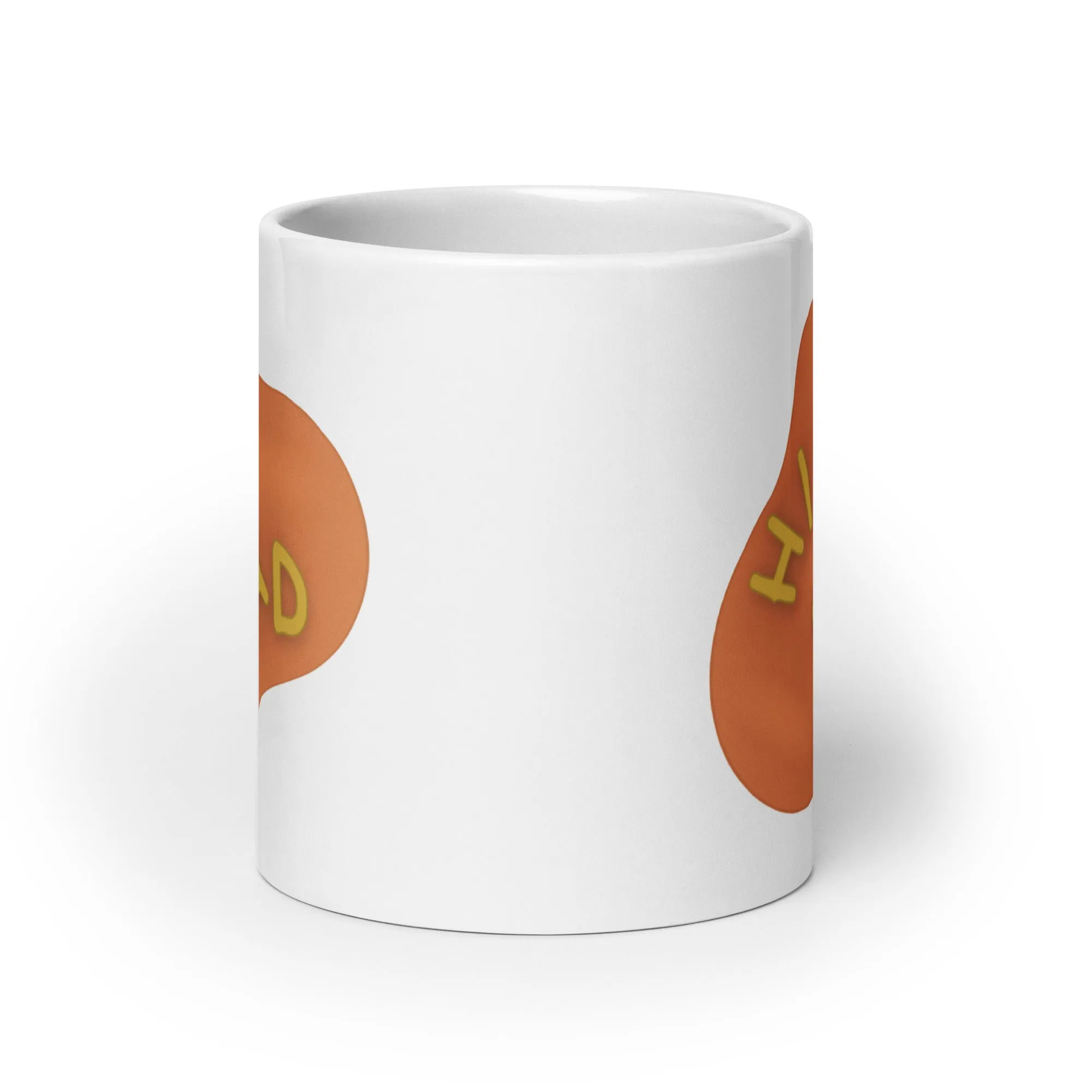 Hi Dad Soup White glossy mug