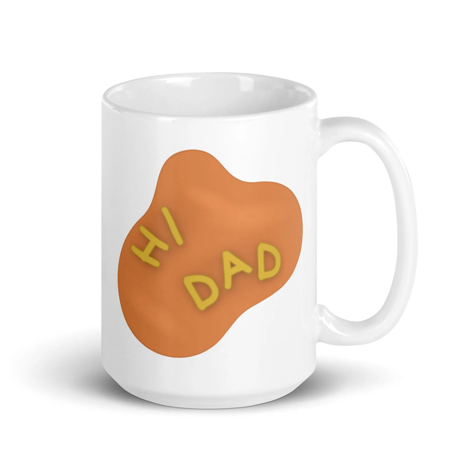 Hi Dad Soup White glossy mug