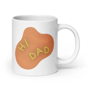 Hi Dad Soup White glossy mug