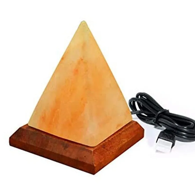 Himalayan Crystal USB Plug Creative Pyramid Shaped Salt Lamp