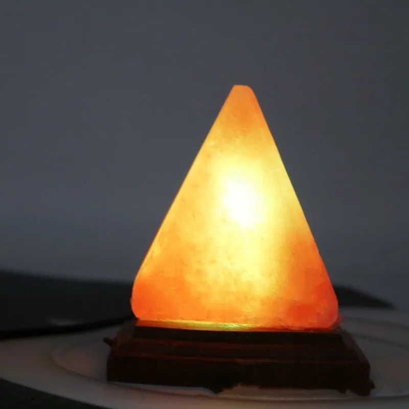 Himalayan Crystal USB Plug Creative Pyramid Shaped Salt Lamp