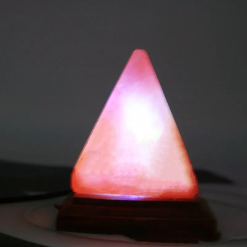 Himalayan Crystal USB Plug Creative Pyramid Shaped Salt Lamp