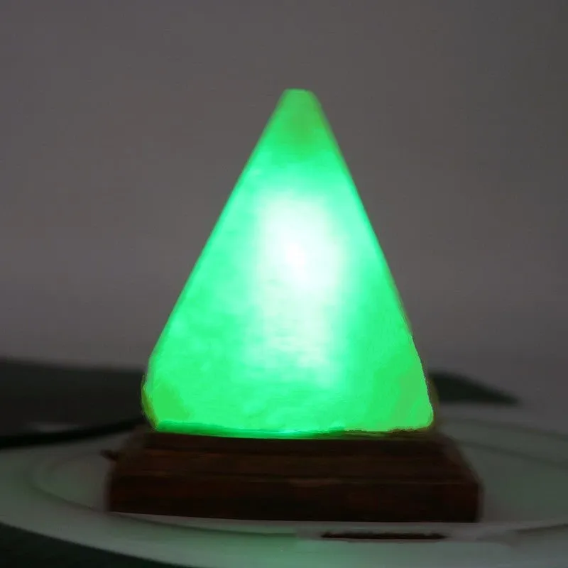 Himalayan Crystal USB Plug Creative Pyramid Shaped Salt Lamp