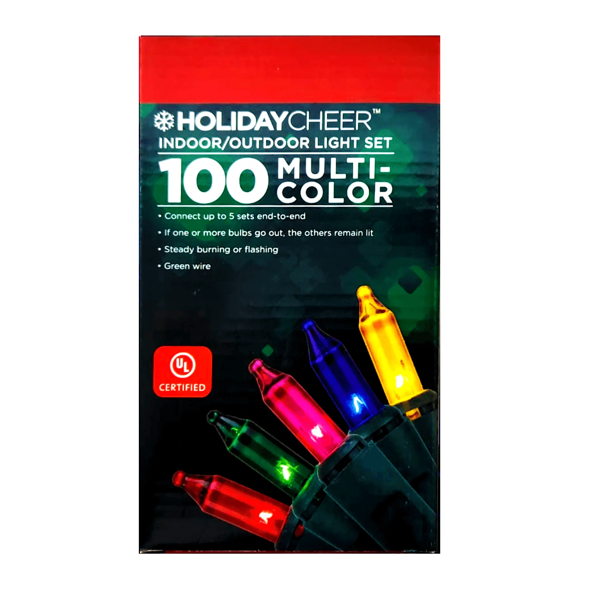 Holiday Cheer Christmas Light Set 100 Pcs.