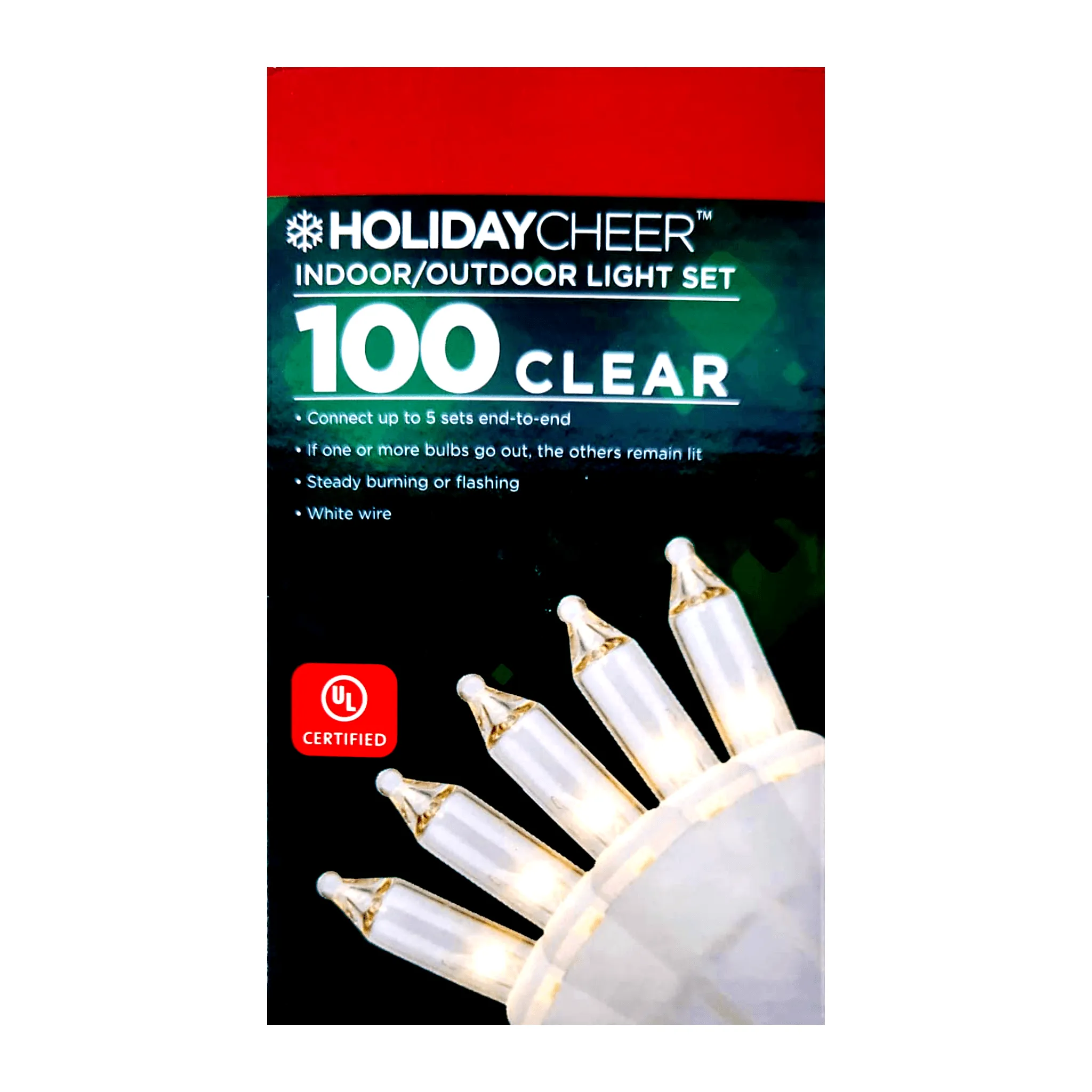 Holiday Cheer Christmas Light Set 100 Pcs.