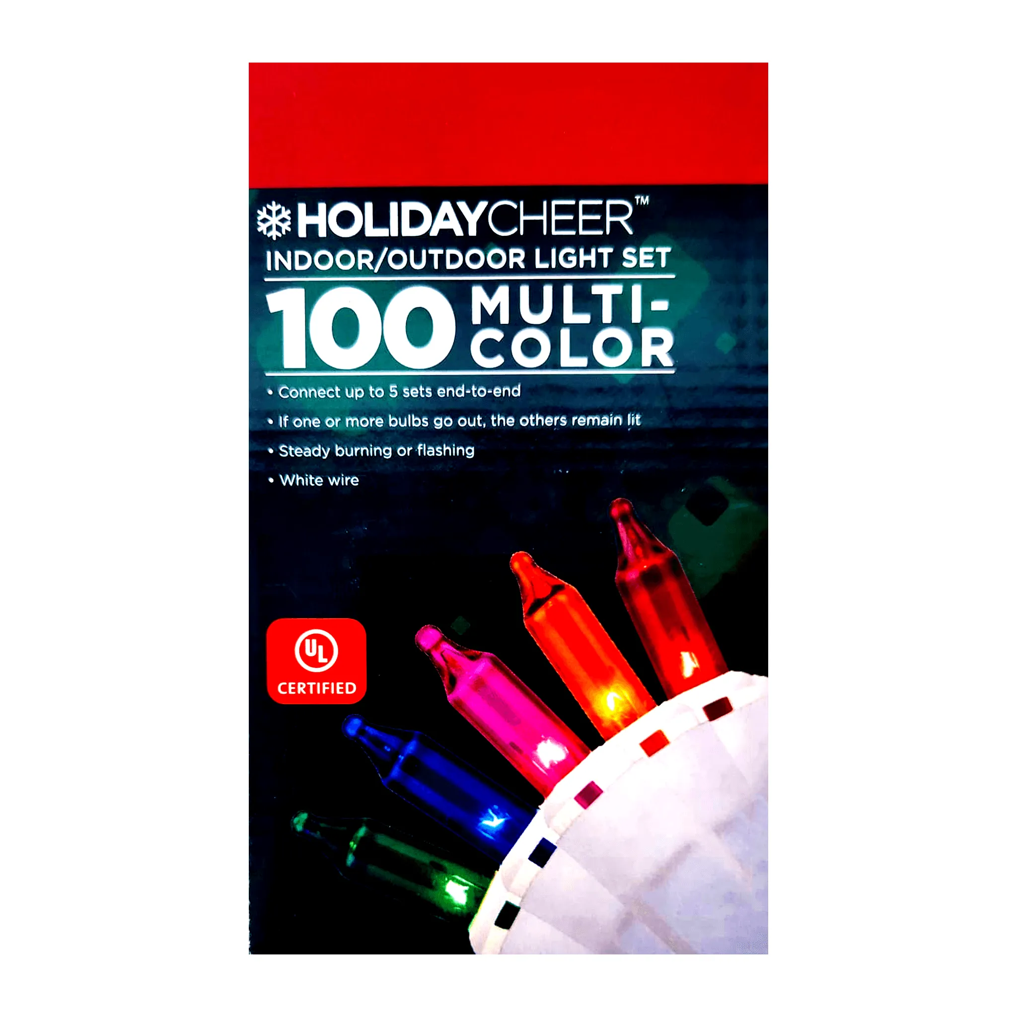 Holiday Cheer Christmas Light Set 100 Pcs.