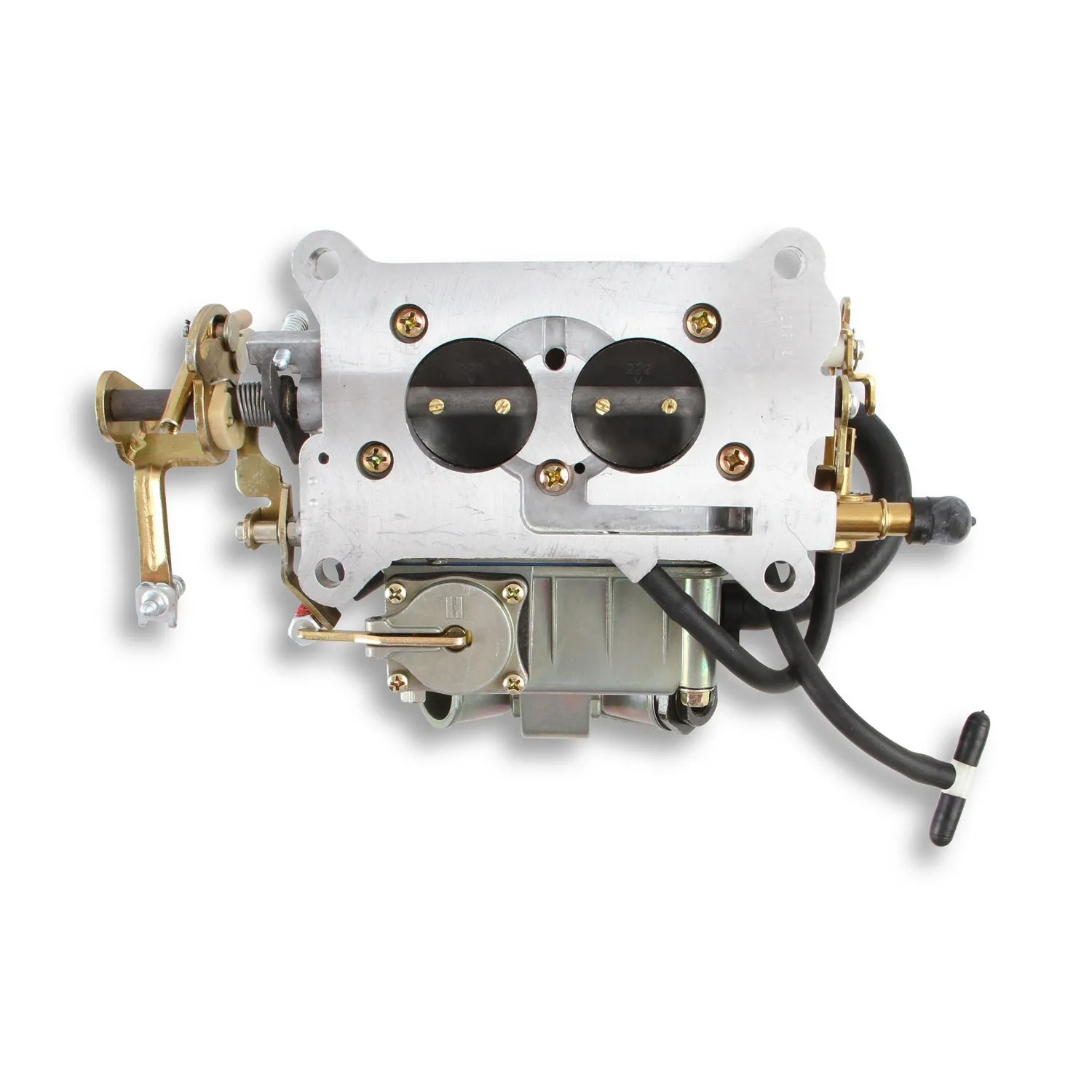 Holley OEM Muscle Car 350 CFM 2-Barrel Carburetor - Holley Flange - Remote Choke - Single Inlet - Gold Chromate - Six Pack Center Carb 0-4792