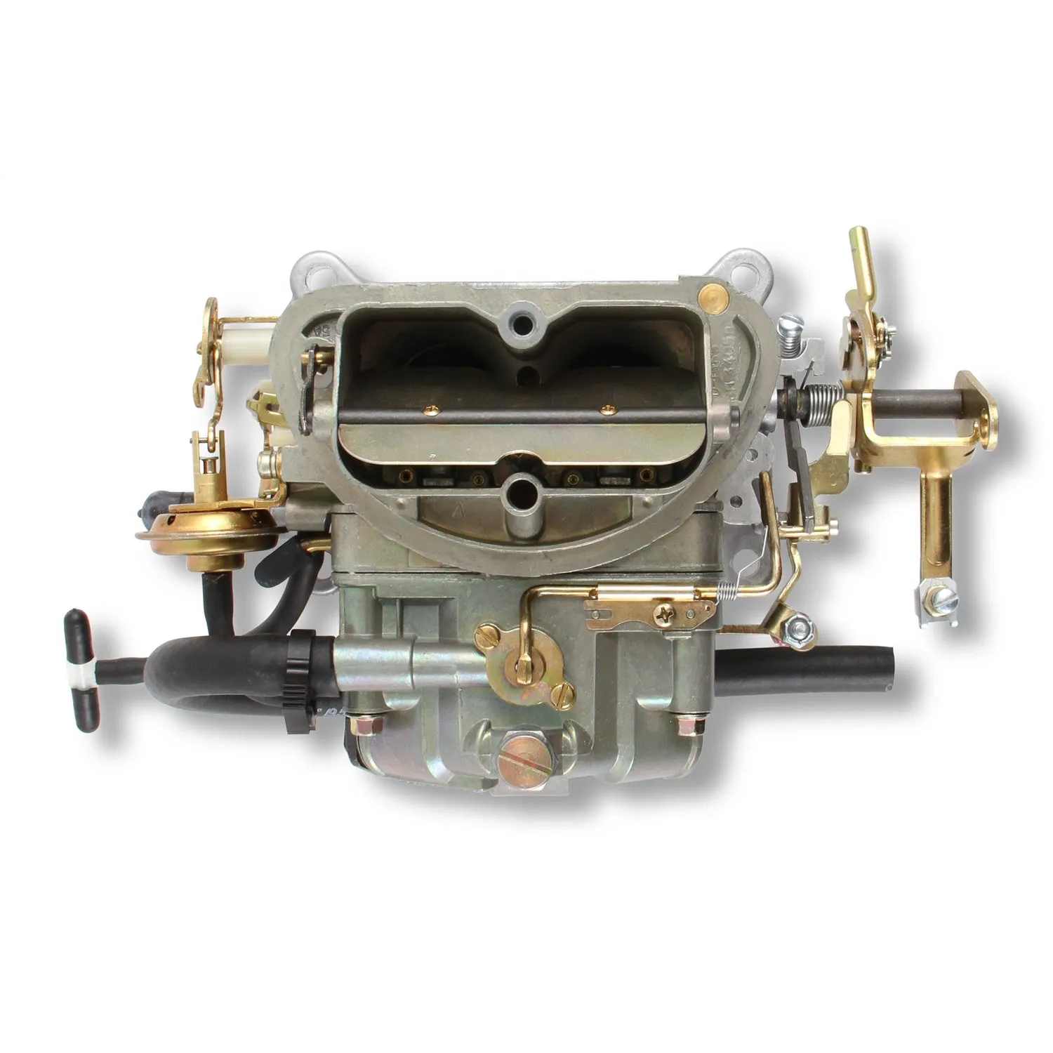 Holley OEM Muscle Car 350 CFM 2-Barrel Carburetor - Holley Flange - Remote Choke - Single Inlet - Gold Chromate - Six Pack Center Carb 0-4792