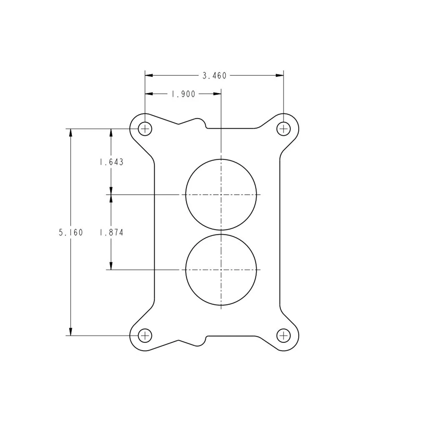 Holley OEM Muscle Car 350 CFM 2-Barrel Carburetor - Holley Flange - Remote Choke - Single Inlet - Gold Chromate - Six Pack Center Carb 0-4792