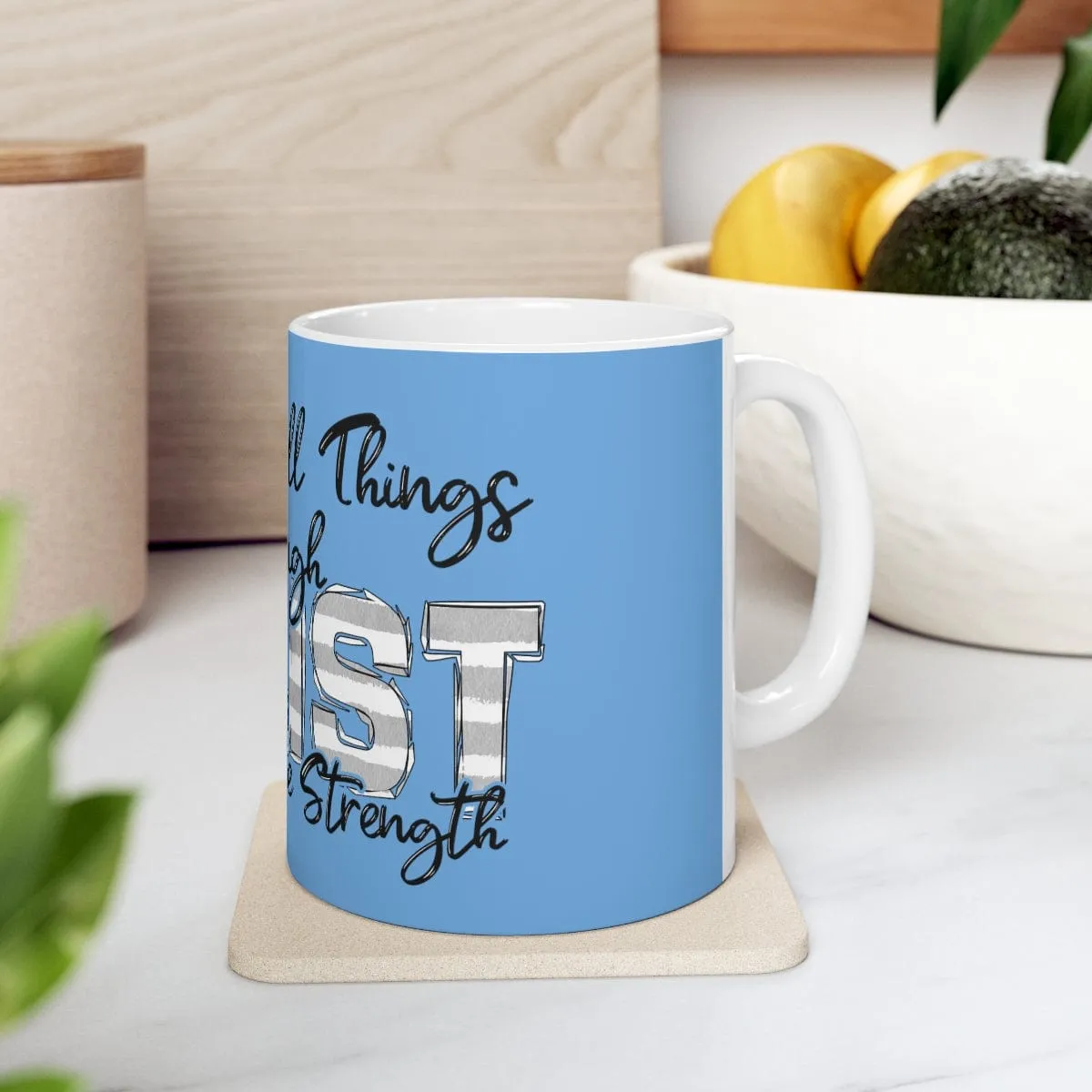 I Can Do All Things Stripe Mug - Christian Mug - Bible Verse Mugs - Scripture Mugs