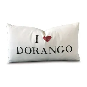 I Love Dorango Lumbar Pillow Cover 15x26