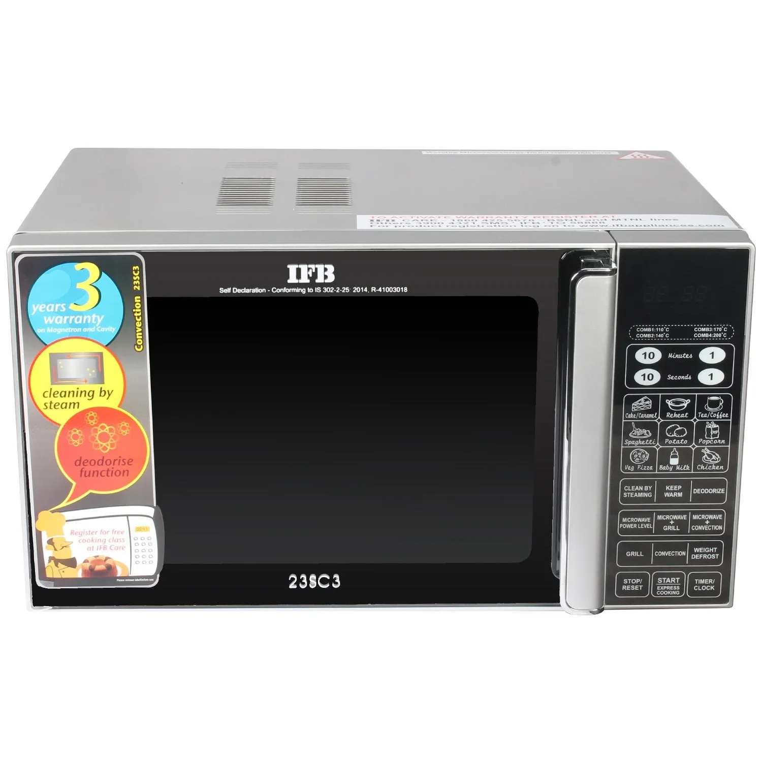 IFB 23 L Convection Microwave Oven (IFB 23SC3, Metallic Silver)