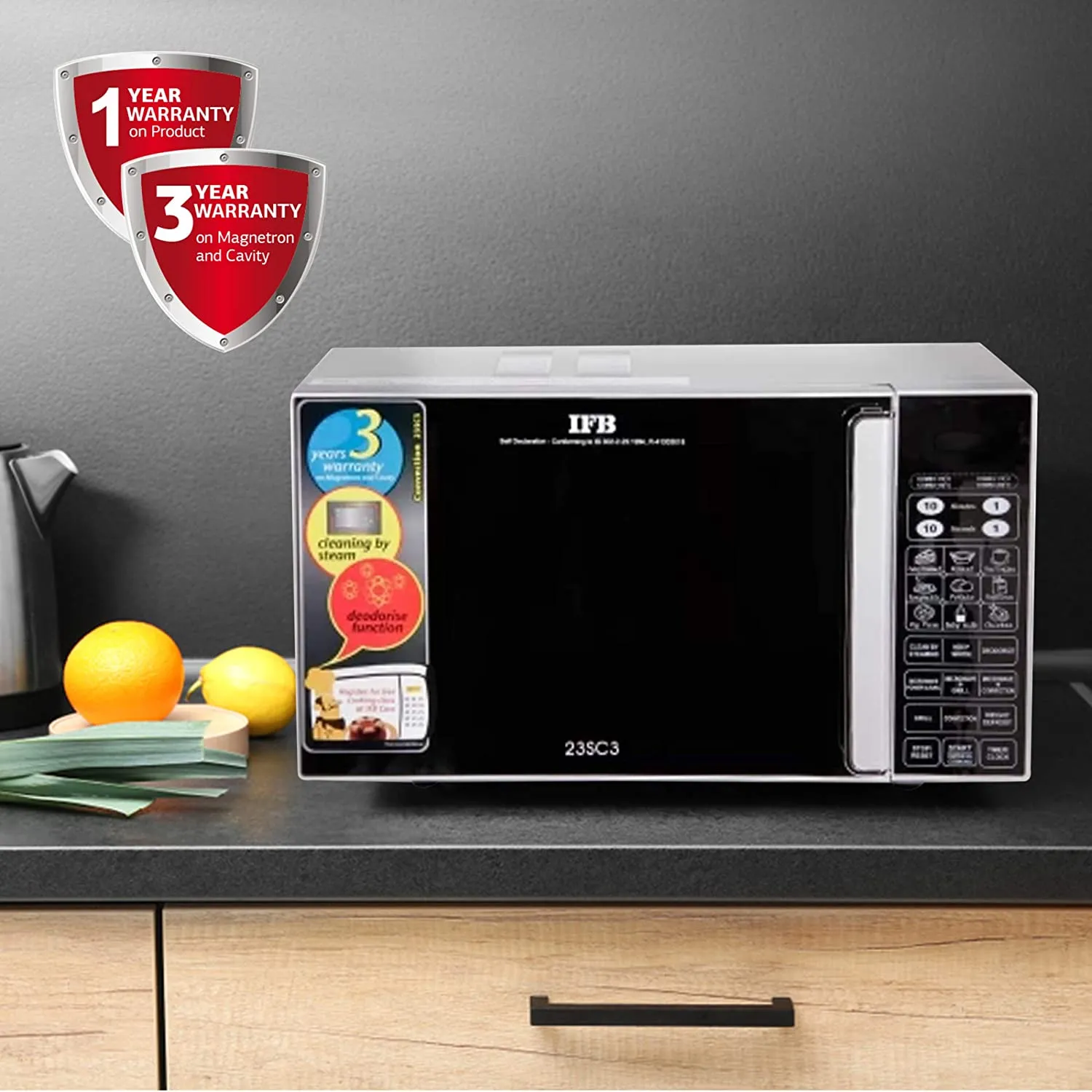 IFB 23 L Convection Microwave Oven (IFB 23SC3, Metallic Silver)