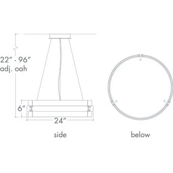 Invicta 16355-24-SM Indoor/Outdoor Stem Mount Pendant By Ultralights Lighting