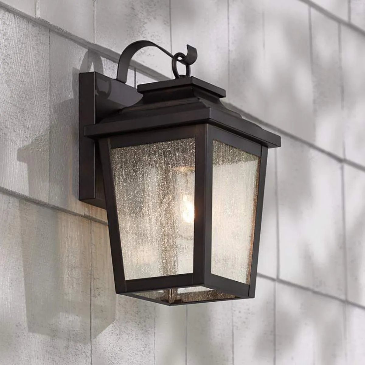 Irvington Manor 12 in. Outdoor Wall Lantern Bronze Finish